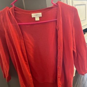 Red/coral cardigan